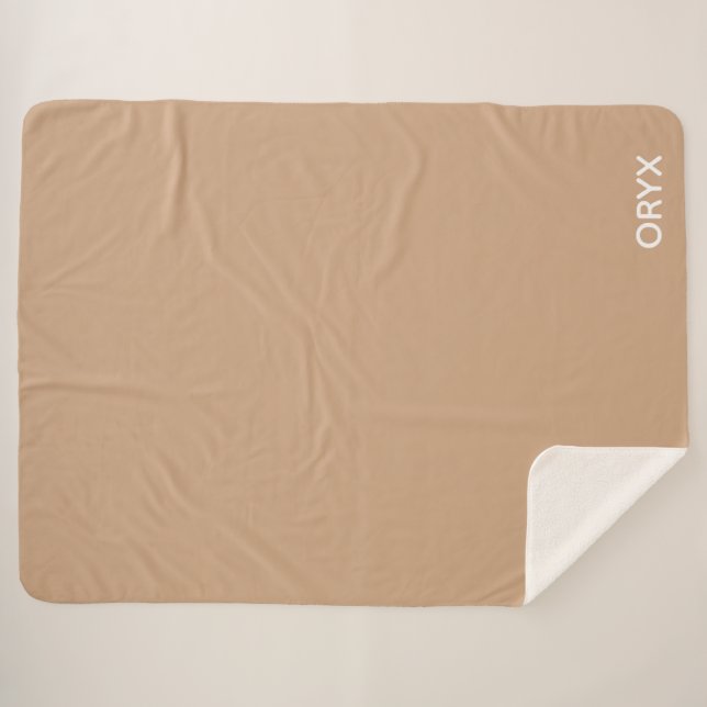oryx-braune Farbe Sherpadecke (Vorderseite (Horizontal))