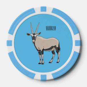 Oryx-Cartoon-Abbildung Pokerchips