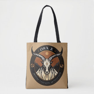 Oryx Emblem – Minimalist Horned Antelope Logo Tasche