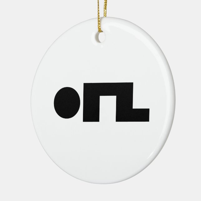 ORZ Emoticon Kaomoji Emoji Keramik Ornament (Links)
