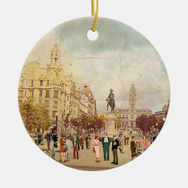 Os Aliados, Porto. 1935 Keramik Ornament (Vorne)