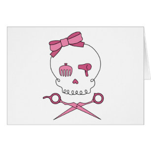 Os croisés accessoires de crâne et de ciseaux de