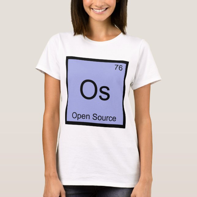 Os - Open Source Chemie-Elementsymbol-Software T-Shirt (Vorderseite)