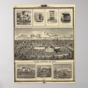 Osage-Gbd, Bauernhöfe, Wohnsitze Poster