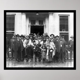 Osage Indian Group White House 1919 Poster