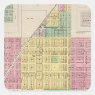 Osage Mission, Galesburg und Earlton, Kansas Quadratischer Aufkleber