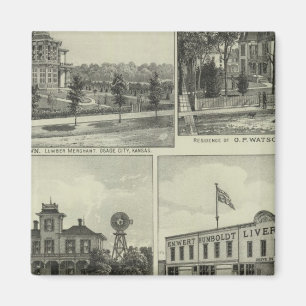 Osage, Mound und Burlington, Kansas Magnet