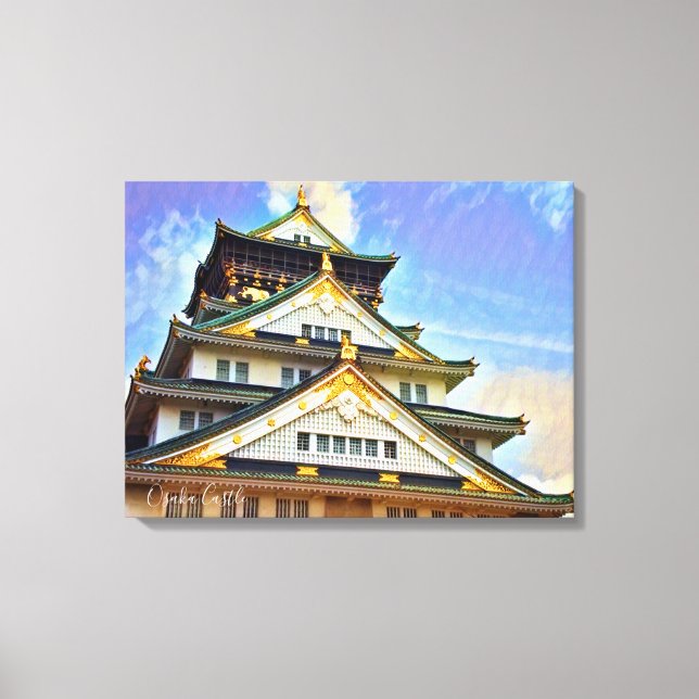Osaka Castle (Blue sky ver.) Leinwanddruck (Vorderseite)