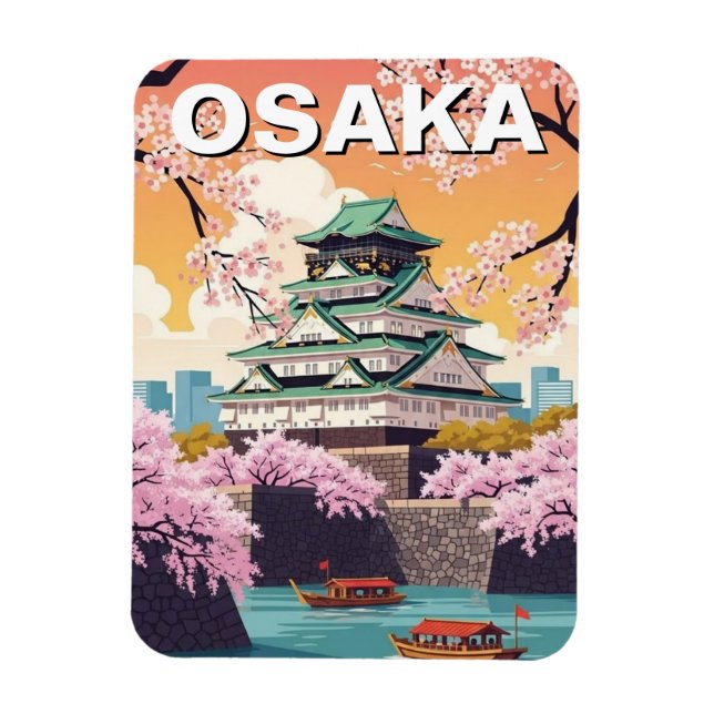 Osaka Castle Japan Magnet (Vertikal)