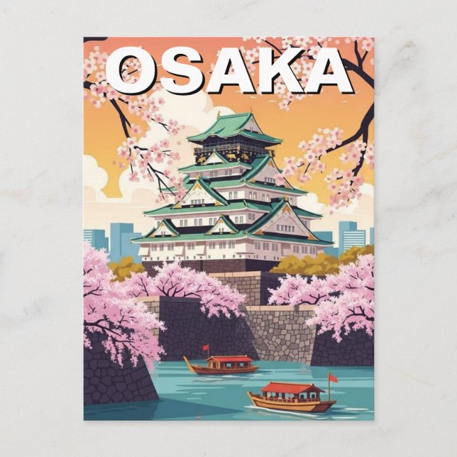 Osaka Castle Japan Postkarte (Vorderseite)