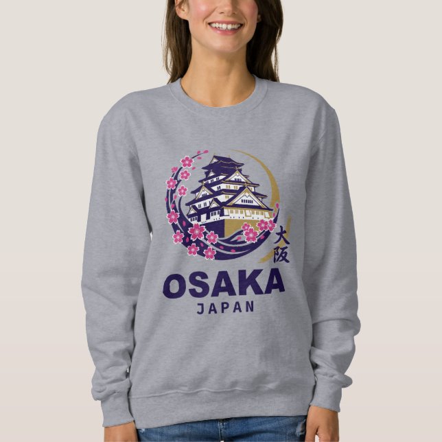 Osaka Japan Cherry Blossoms Sweatshirt (Vorderseite)