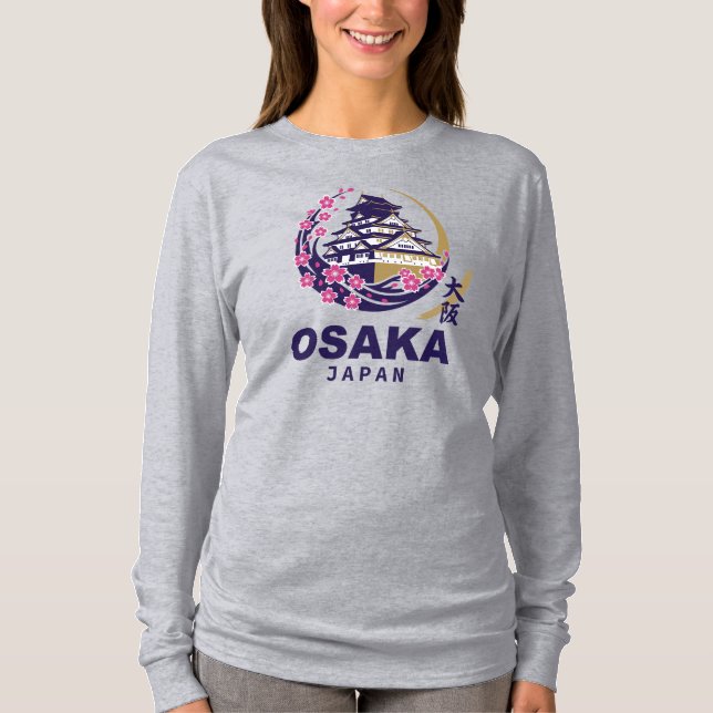 Osaka Japan Cherry Blossoms T-Shirt (Vorderseite)