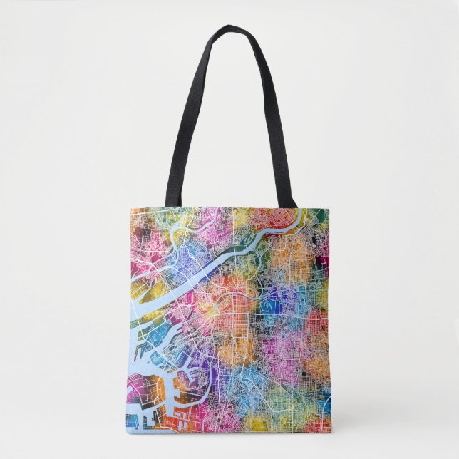 Osaka Japan City Map Tasche (Vorderseite)