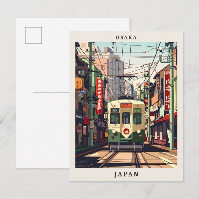 Osaka Japan Elegante Kunst, Dichtung und Musik Postkarte (Vorne/Hinten)