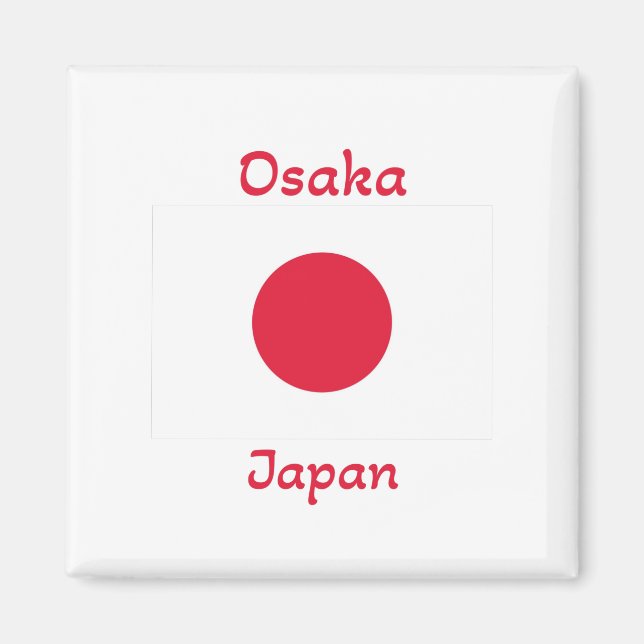 Osaka Japan Flag Magnet (Vorne)