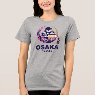 Osaka Japan Kirschblüten Tri-Blend Shirt