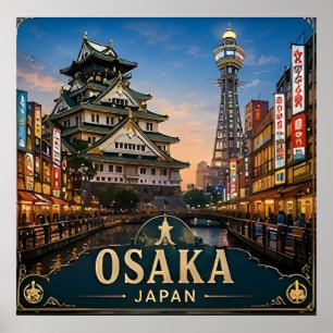 🧲 Osaka Japan Reiseerinnerung für jedes Abenteuer Poster