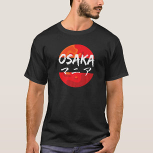 Osaka Japan Retro-Stil Ästhetik Japanische Schrift T-Shirt