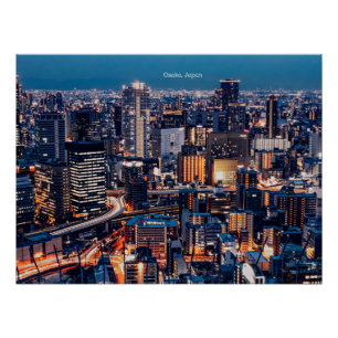 Osaka Japan Stadtbild Poster