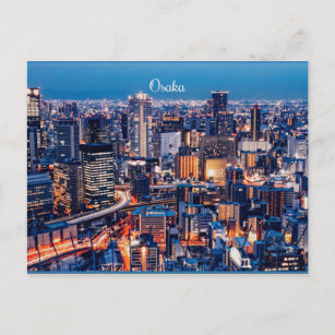 Osaka Japan Stadtbild Postkarte