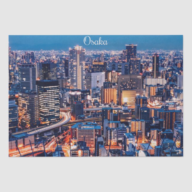 Osaka Japan Stadtbild Seidenpapier (Vorderseite)