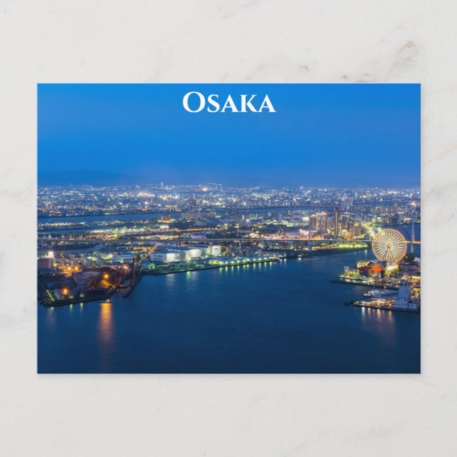 Osaka Japan Travel Foto Postkarte (Vorderseite)