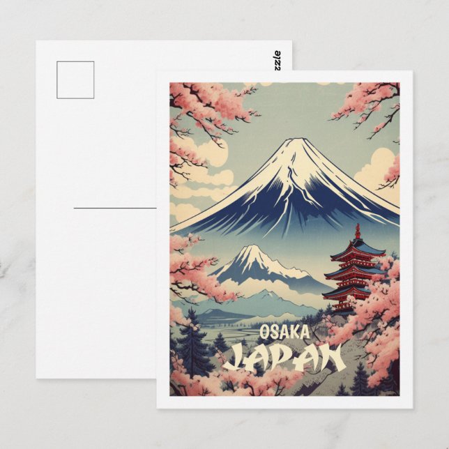 Osaka Japan Vintag Berühmter Reiseort Postkarte (Vorne/Hinten)