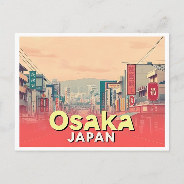 OSAKA JAPAN VINTAG POSTKARTE (Vorderseite)