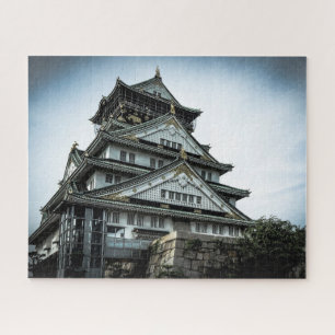 Osaka-Schloss in der Dämmerung, chuoku, Osaka