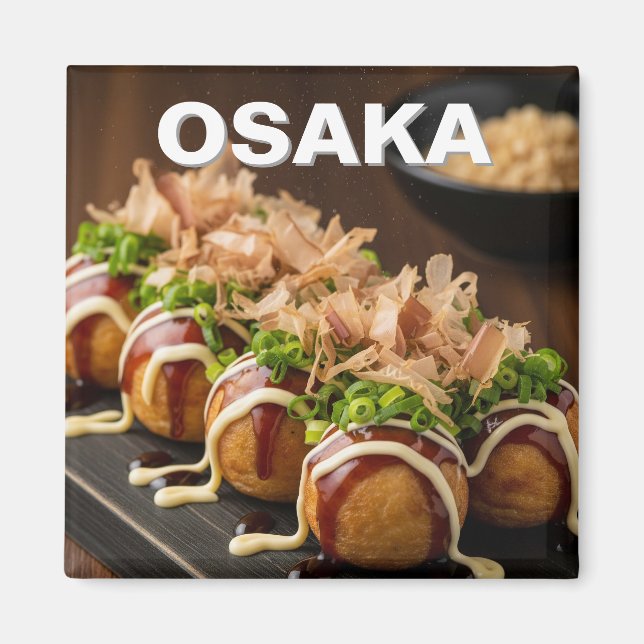 Osaka Takoyaki Japanisches Essen Magnet (Vorne)
