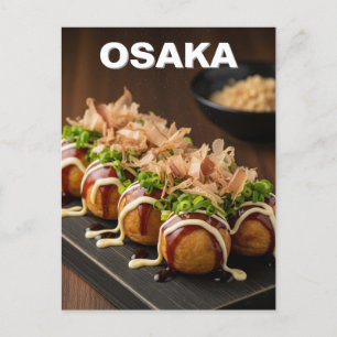Osaka Takoyaki Japanisches Essen Postkarte