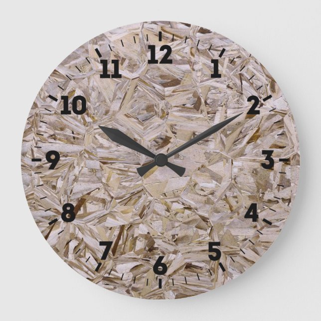 OSB Bau-Sperrholz-bedeckender Druck auf a Große Wanduhr (Vorderseite)
