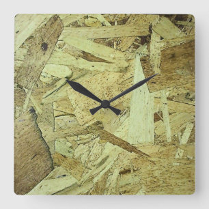 OSB-Chip-Platine Quadratische Wanduhr