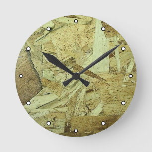 OSB-Chip-Platine Sperrholz mit Punkten Runde Wanduhr