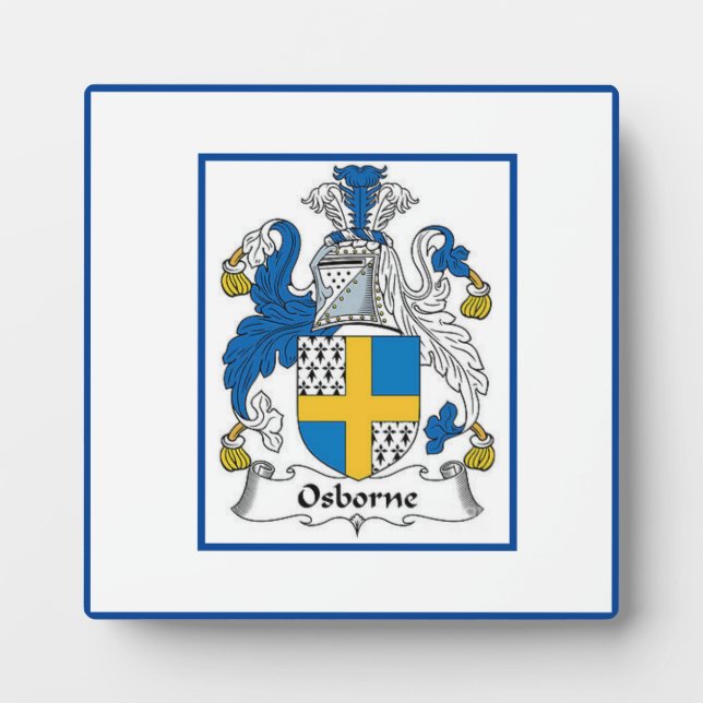 Osborne Familienwappen Fotoplatte (Vorderseite)