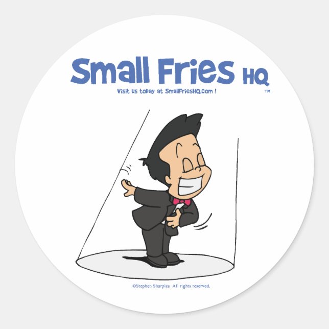 Oscar-Aufkleber für kleine Fries Runder Aufkleber (Vorderseite)