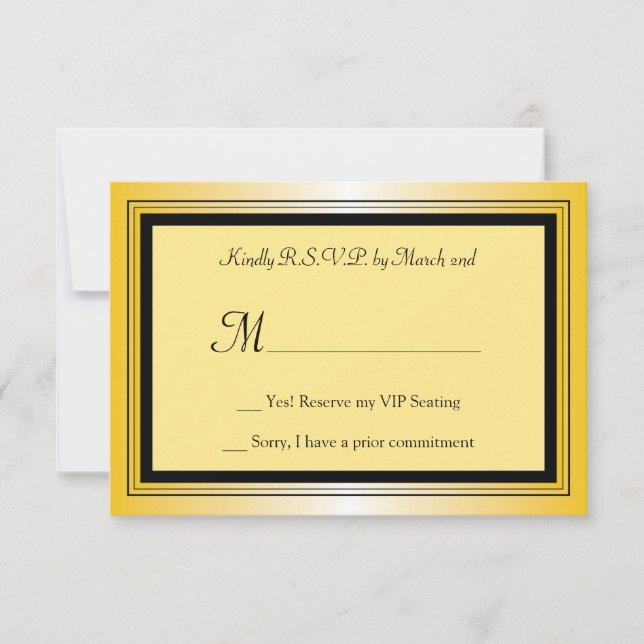 Oscar Award Party RSVP Karte (Vorderseite)
