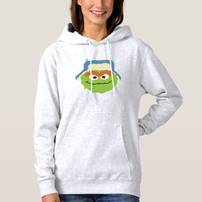 Oscar das Grouch-Wald-Gesicht Hoodie (Vorderseite)