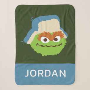 Oscar das Grouch-Wald-Gesicht Name hinzufügen Sherpadecke