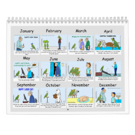 Oscar der Cartoon Parrot 2024 Kalender