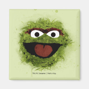 Oscar der Griesgram   Watercolor Trend Magnet