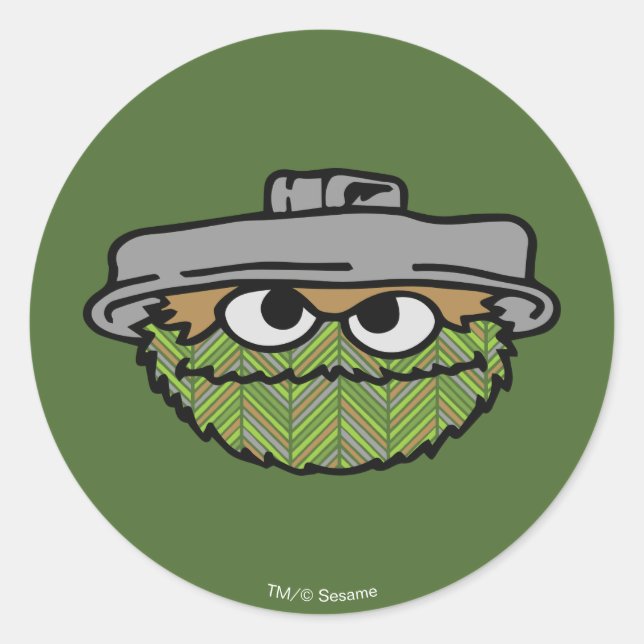 Oscar der Grouch | 80er-Rückschlag Runder Aufkleber (Vorderseite)