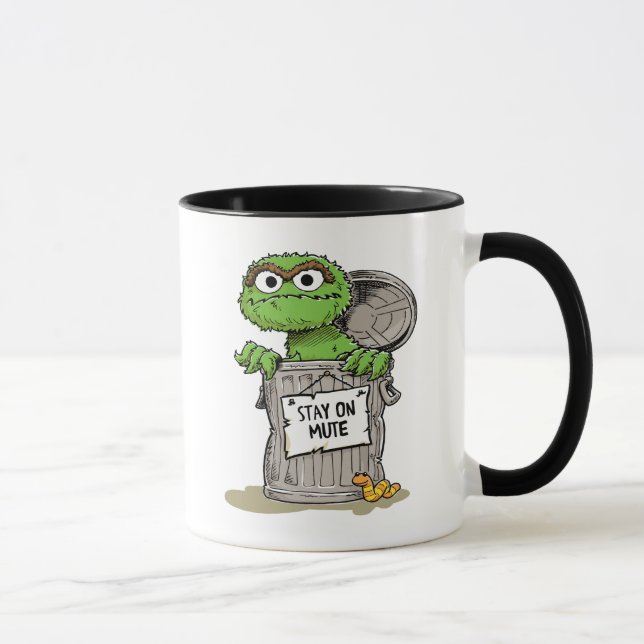 Oscar der Grouch | Bleibe auf Mute-Tasse Tasse (Rechts)