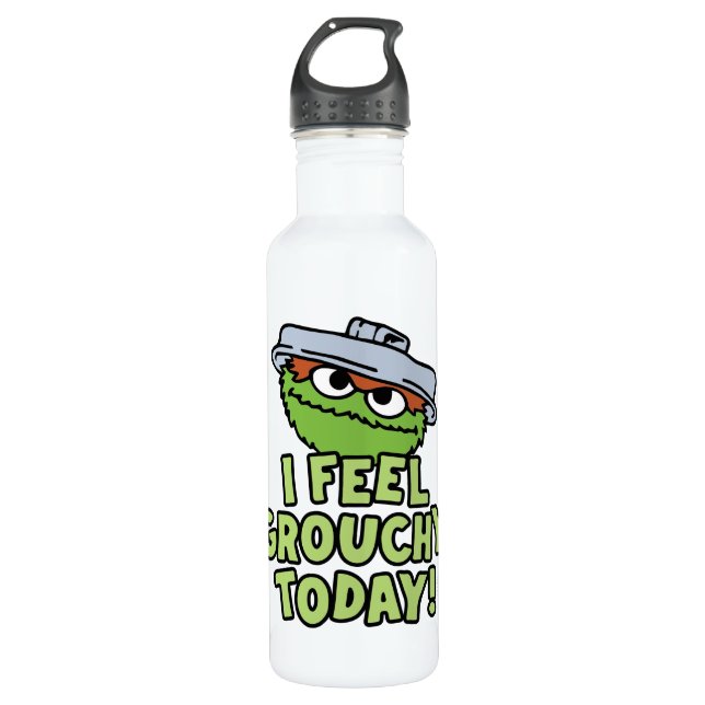 Oscar der Grouch | Ich fühle mich heute Grouchy! Edelstahlflasche (Vorderseite)