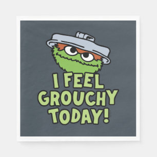 Oscar der Grouch   Ich fühle mich heute Grouchy! Serviette