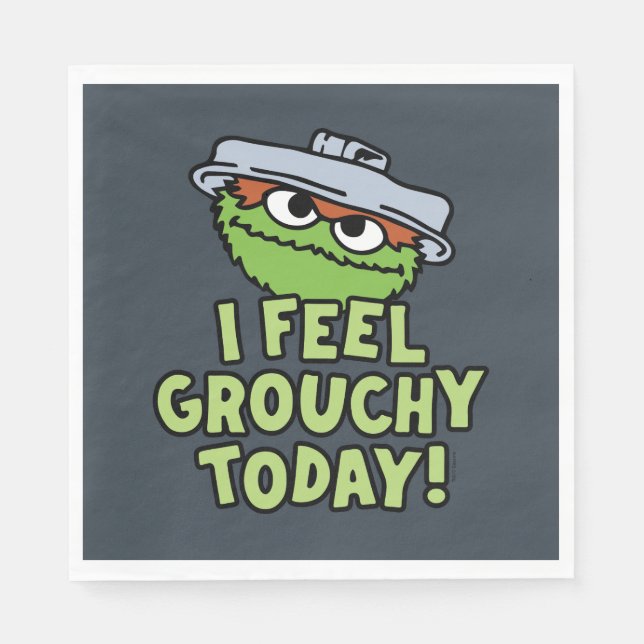 Oscar der Grouch | Ich fühle mich heute Grouchy! Serviette (Vorderseite)