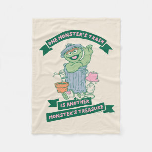 Oscar der Grouch   Monster Treasure Graphic Fleecedecke