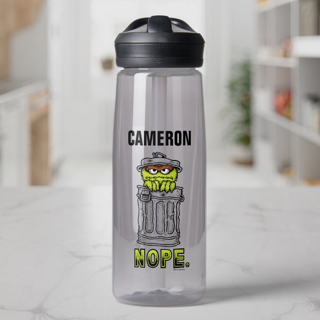 Oscar der Grouch - Nope. | Name hinzufügen Trinkflasche (Von Creator hochgeladen)