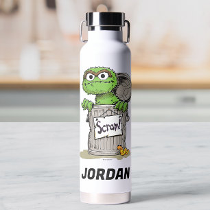 Oscar der Grouch Scram Name hinzufügen Trinkflasche