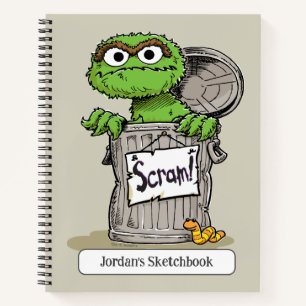 Oscar der Grouch Scram Zeichnend Notizbuch